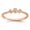 Petite Round Diamond Promise Rings