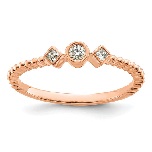 Petite Round Diamond Promise Rings