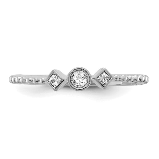 Petite Round Diamond Promise Rings