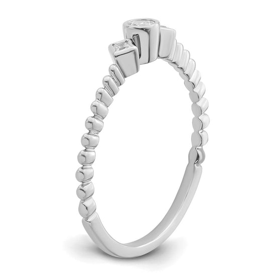 Petite Round Diamond Promise Rings