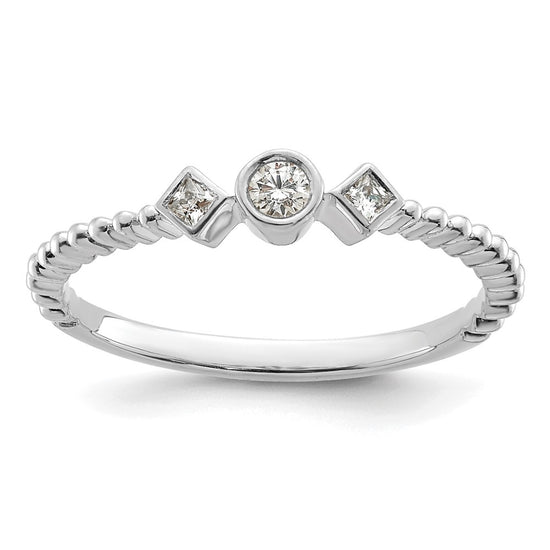 Petite Round Diamond Promise Rings