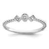 Petite Round Diamond Promise Rings