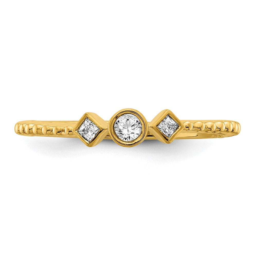 Petite Round Diamond Promise Rings