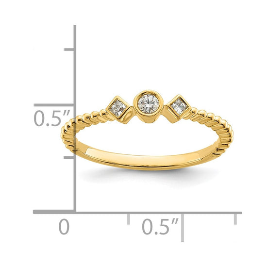 Petite Round Diamond Promise Rings