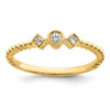 Petite Round Diamond Promise Rings