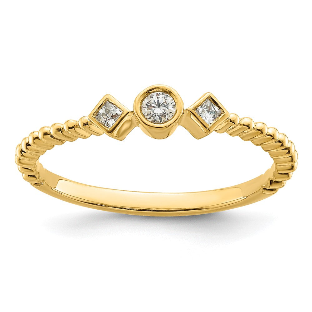 Petite Round Diamond Promise Rings