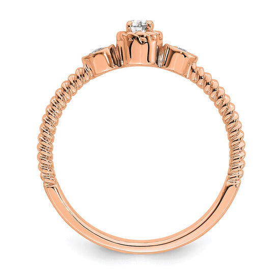 Petite Round Diamond Promise Rings