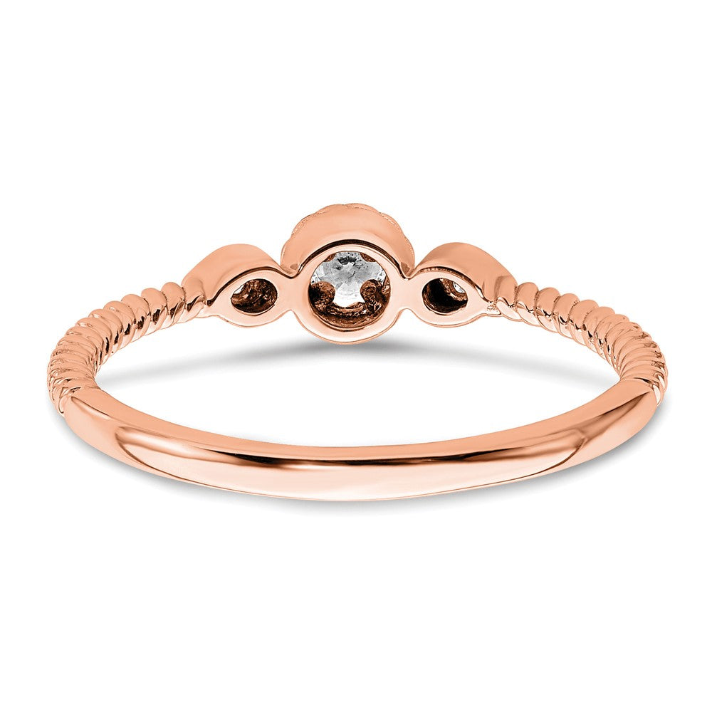 Petite Round Diamond Promise Rings