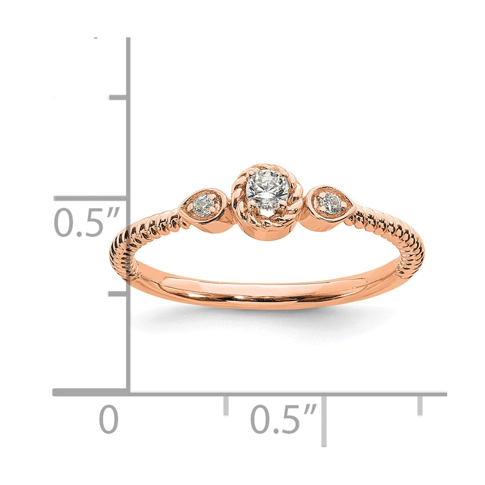 Petite Round Diamond Promise Rings