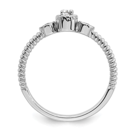 Petite Round Diamond Promise Rings