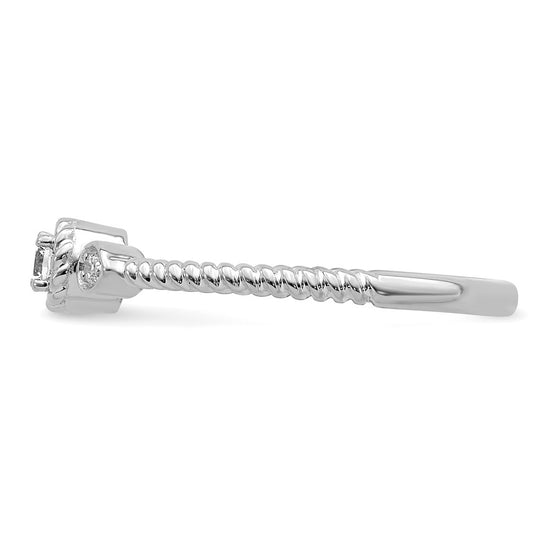 Petite Round Diamond Promise Rings