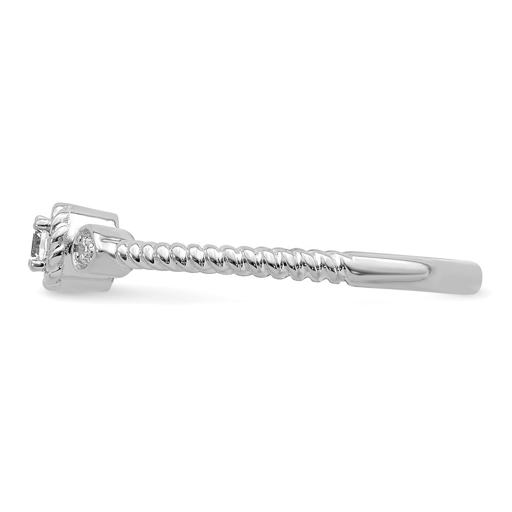 Petite Round Diamond Promise Rings