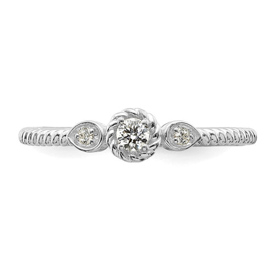Petite Round Diamond Promise Rings