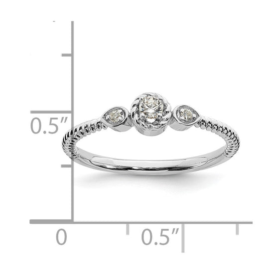 Petite Round Diamond Promise Rings