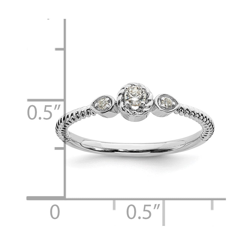 Petite Round Diamond Promise Rings