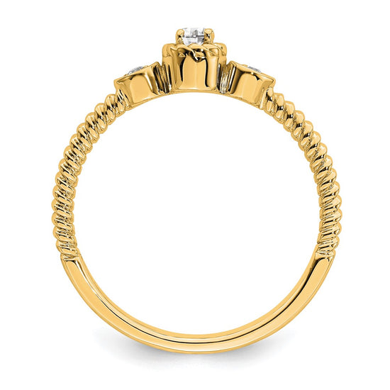 Petite Round Diamond Promise Rings