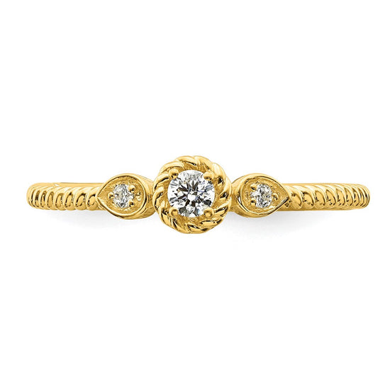 Petite Round Diamond Promise Rings