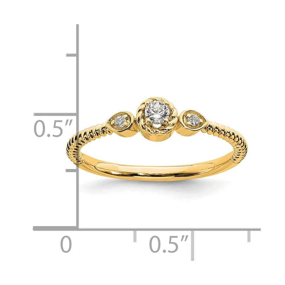 Petite Round Diamond Promise Rings