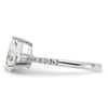 14k White Gold 3 Stone Pear/Pear Center Semi-Mount Including 2-Pear Side Stones Dia Ring