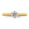 14k (Holds 1/2 carat (5.20 mm) Round) 4-Prong with .01 carat Diamond Leaf Design Semi-Mount Engagement Ring