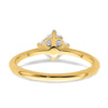 14k (Holds 1 carat (6.00 mm) Cushion-cut) 4-Prong with .03 carat Diamond Leaf Design Semi-Mount Engagement Ring