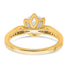 14k Gold (Holds 1.5 carat (7.5mm) Round Center) 1/6 carat Diamond Semi-Mount Engagement Ring