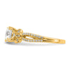 14k Split Shank (Holds 1 carat (6.5mm) Round Center) 1/6 carat Diamond Semi-Mount Engagement Ring