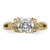 14k Split Shank (Holds 1.5 carat (7.5mm) Round Center) 1/4 carat Diamond Semi-Mount Engagement Ring