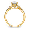 14k Split Shank (Holds 1 carat (8.00x6.1mm) Oval Center) 1/6 carat Diamond Semi-Mount Engagement Ring