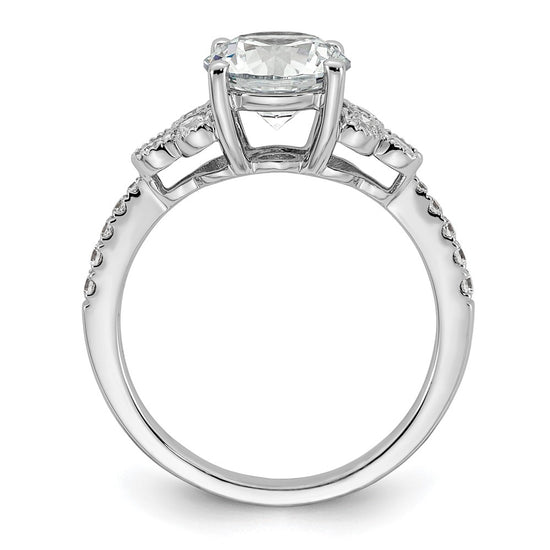 14K White Gold Lab Grown Diamond VS/SI+ G+ Semi-Mount Engagement Rin