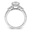 14K White Gold Lab Grown Diamond VS/SI+ G+ Semi-Mount Engagement Rin