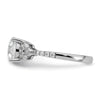 14K White Gold Lab Grown Diamond VS/SI+ G+ Semi-Mount Engagement Rin