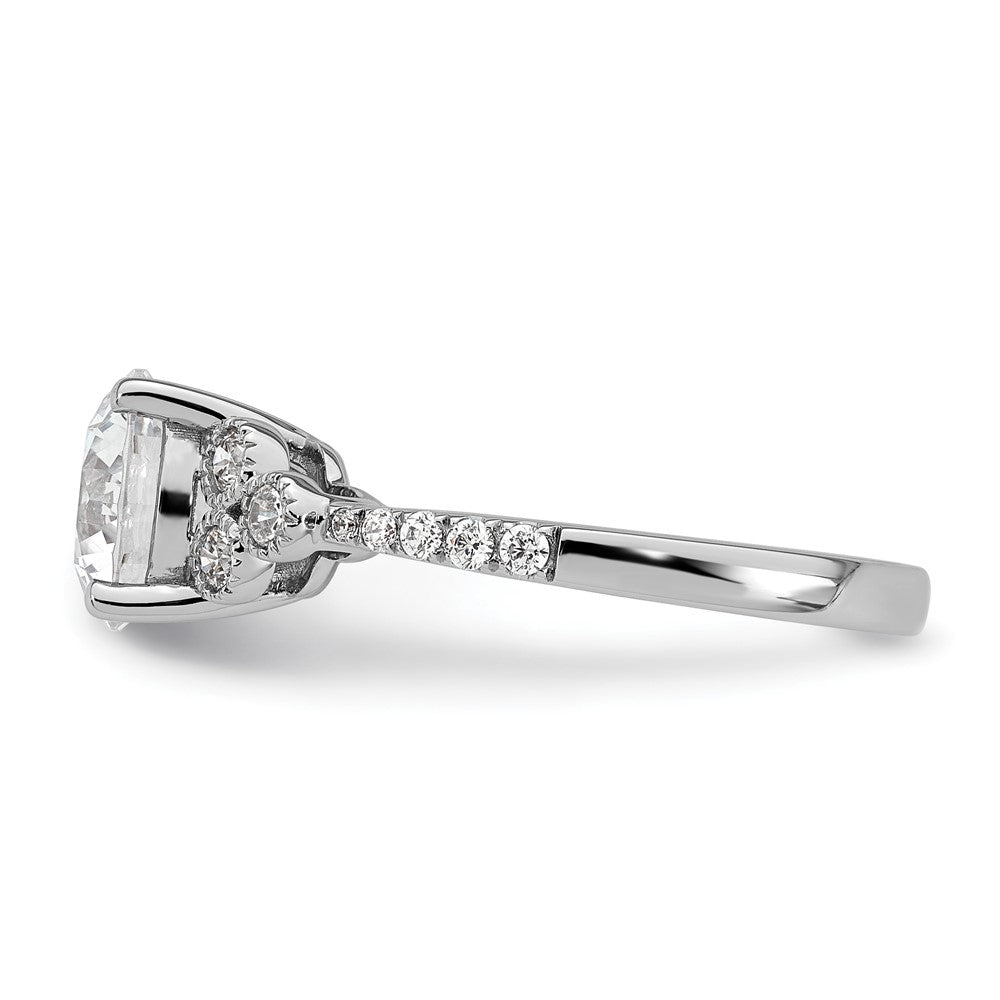 14K White Gold Lab Grown Diamond VS/SI+ G+ Semi-Mount Engagement Rin