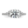 14K White Gold Lab Grown Diamond VS/SI+ G+ Semi-Mount Engagement Rin