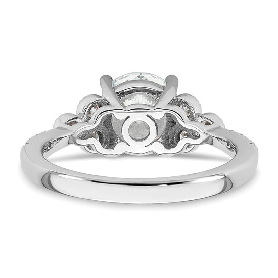 14K White Gold Lab Grown Diamond VS/SI+ G+ Semi-Mount Engagement Rin