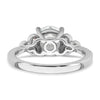 14K White Gold Lab Grown Diamond VS/SI+ G+ Semi-Mount Engagement Rin