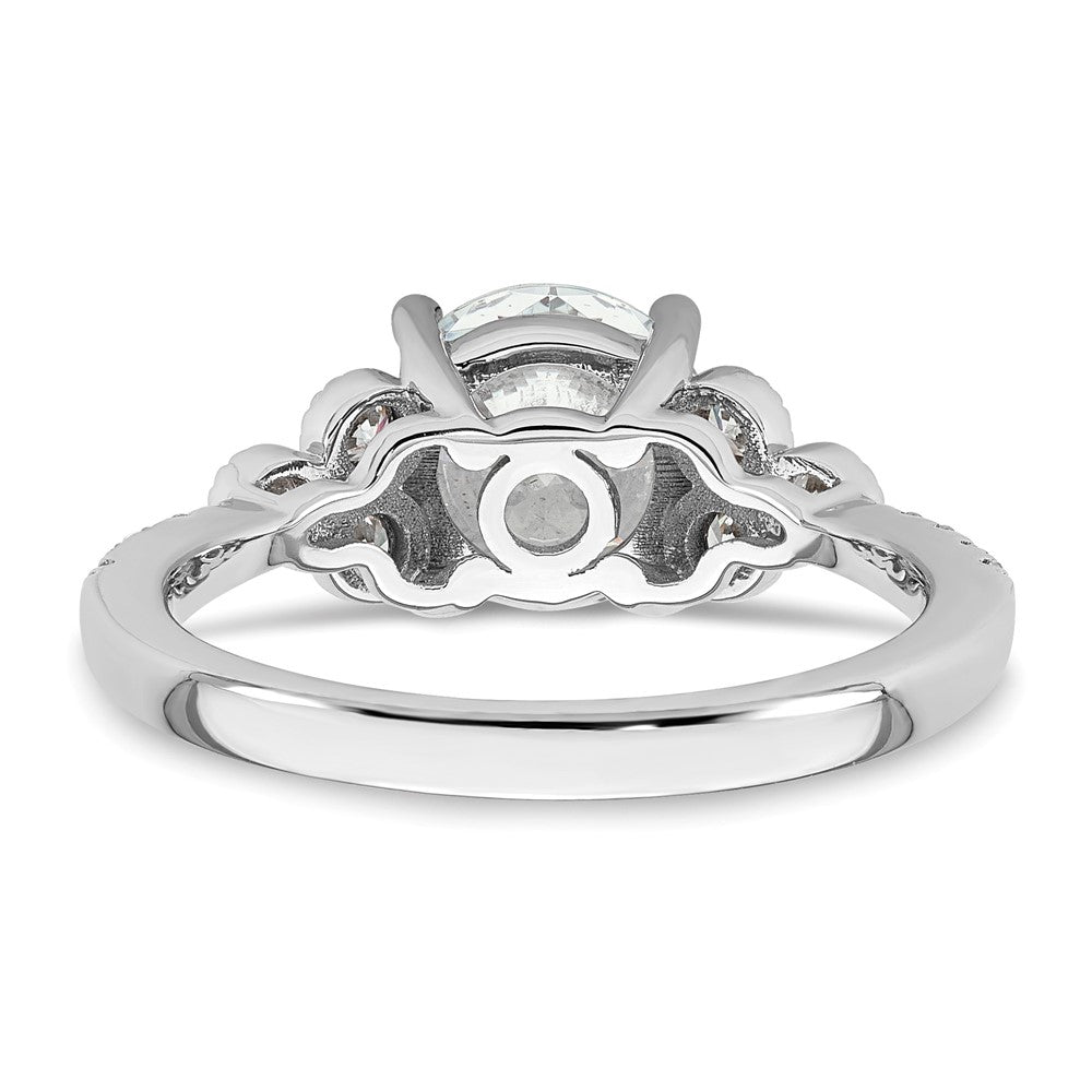14K White Gold Lab Grown Diamond VS/SI+ G+ Semi-Mount Engagement Rin