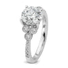 14K White Gold Lab Grown Diamond VS/SI+ G+ Semi-Mount Engagement Rin