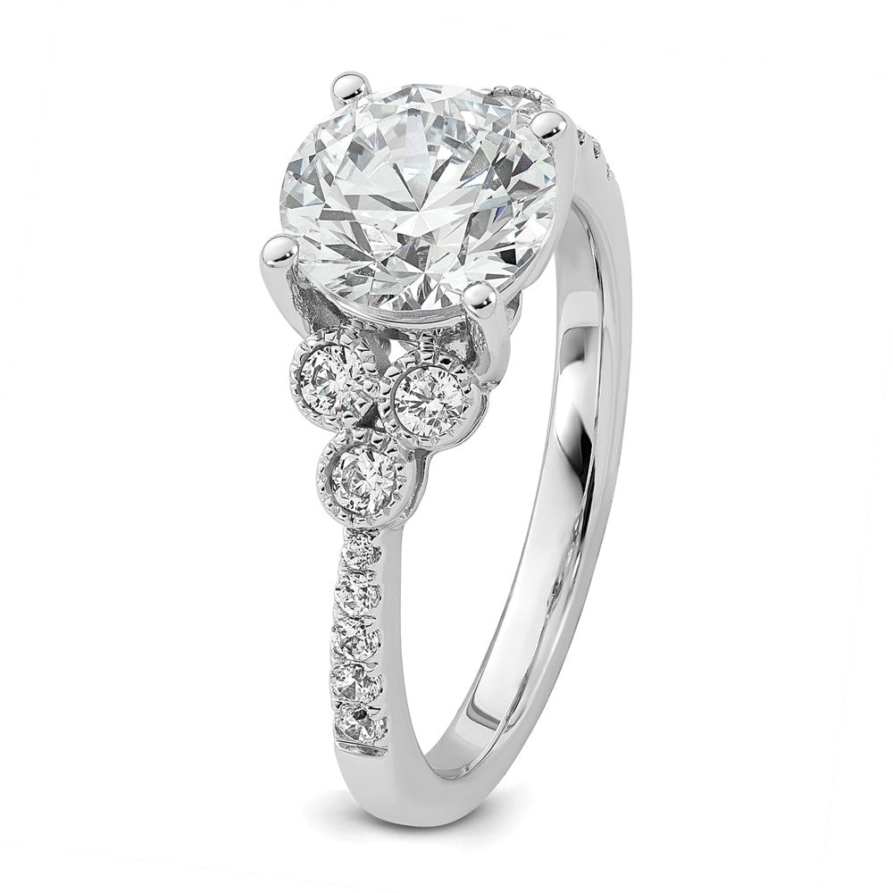 14K White Gold Lab Grown Diamond VS/SI+ G+ Semi-Mount Engagement Rin