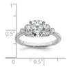 14K White Gold Lab Grown Diamond VS/SI+ G+ Semi-Mount Engagement Rin