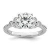 14K White Gold Lab Grown Diamond VS/SI+ G+ Semi-Mount Engagement Rin