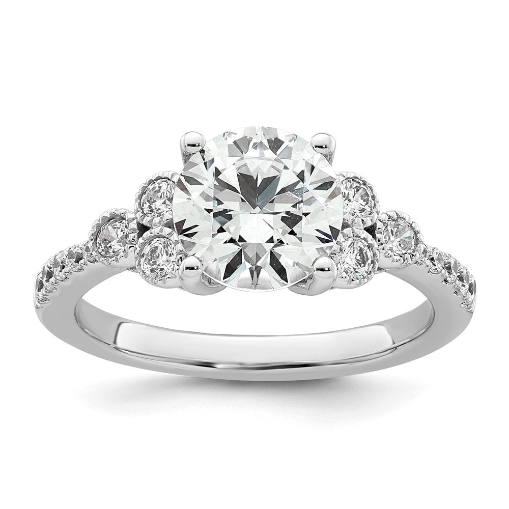 14K White Gold Lab Grown Diamond VS/SI+ G+ Semi-Mount Engagement Rin