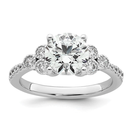 14K White Gold Lab Grown Diamond VS/SI+ G+ Semi-Mount Engagement Rin