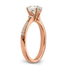 14k Rose Gold (Holds 1 carat (6.00mm) Cushion Center) 1/15 carat Diamond Semi-Mount Engagement Ring