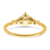 14k (Holds 3/4 carat (5.8mm) Round Center) 1/8 carat Diamond Semi-Mount Engagement Ring