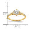 14k (Holds 3/4 carat (5.8mm) Round Center) 1/8 carat Diamond Semi-Mount Engagement Ring