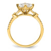 14k (Holds 1 carat (8.00x6.1mm) Oval Center) 1/8 carat Diamond Semi-Mount Engagement Ring