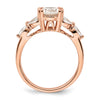14k Rose Gold (Holds 1.5 carat (9.2x6.9mm) Oval Center) 1/3 carat Marquise Diamond Semi-Mount Engagement Ring