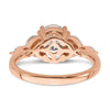 14k Rose Gold (Holds 1.5 carat (9.2x6.9mm) Oval Center) 1/3 carat Marquise Diamond Semi-Mount Engagement Ring