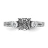 Gold Diamond Oval and Round 3-Stone Bridal Rings